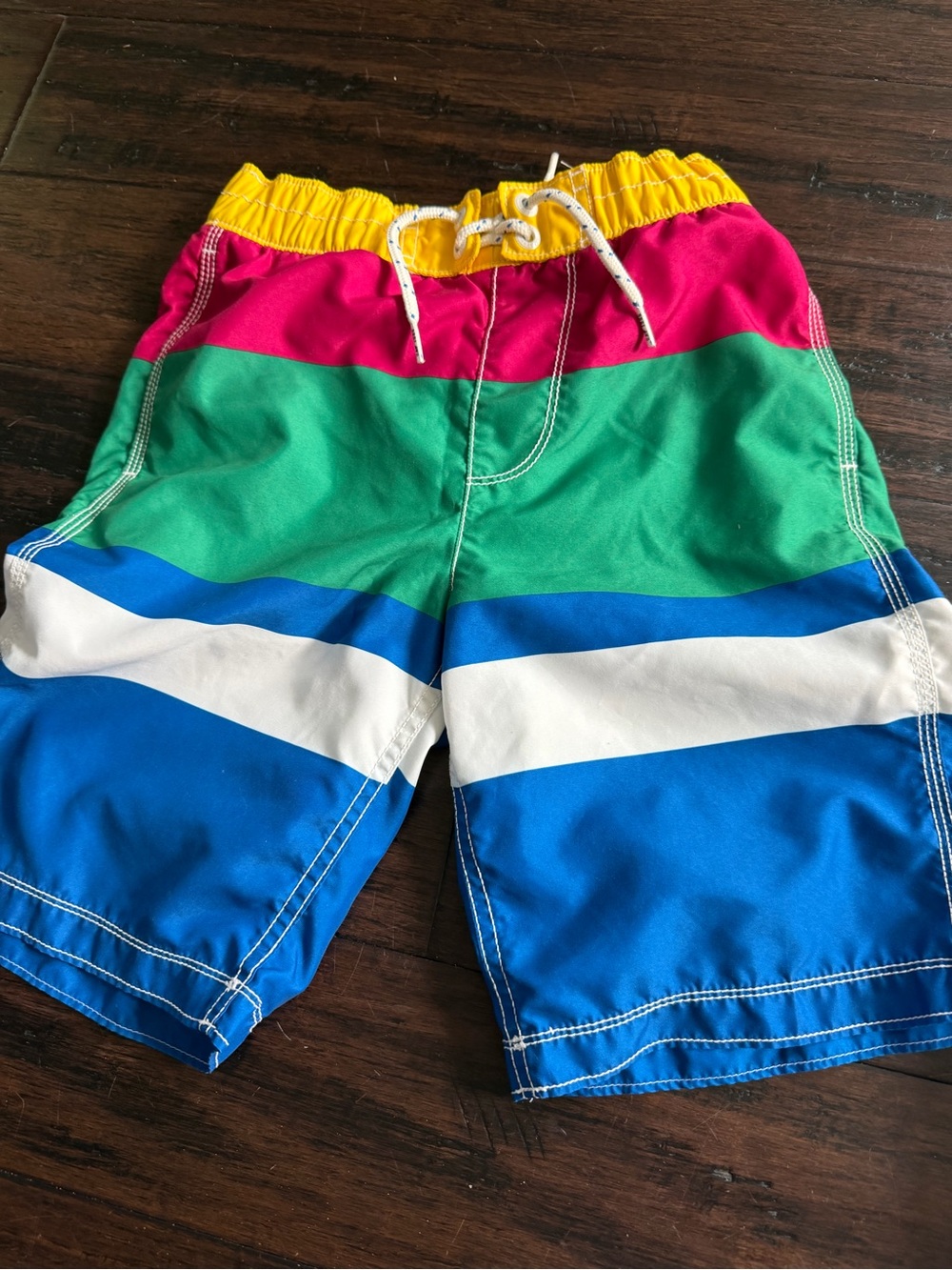GAP Colorblock Swim Trunks - Yellow, Pink, Green, Blue, White